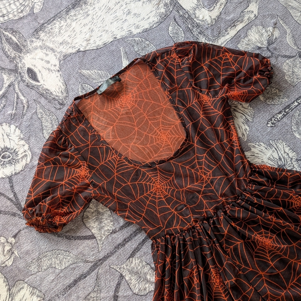 Foxblood Spider Web Dress - Picture 2 of 8